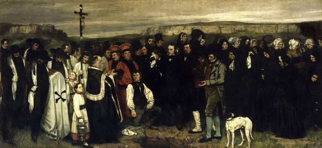 Gustave Courbet Ein Begräbnis in Ornans 1849–1850 Öl auf Leinwand, 315 × 668 cm