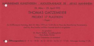 17 Plastiken Mannheimer Kunstverein 1995