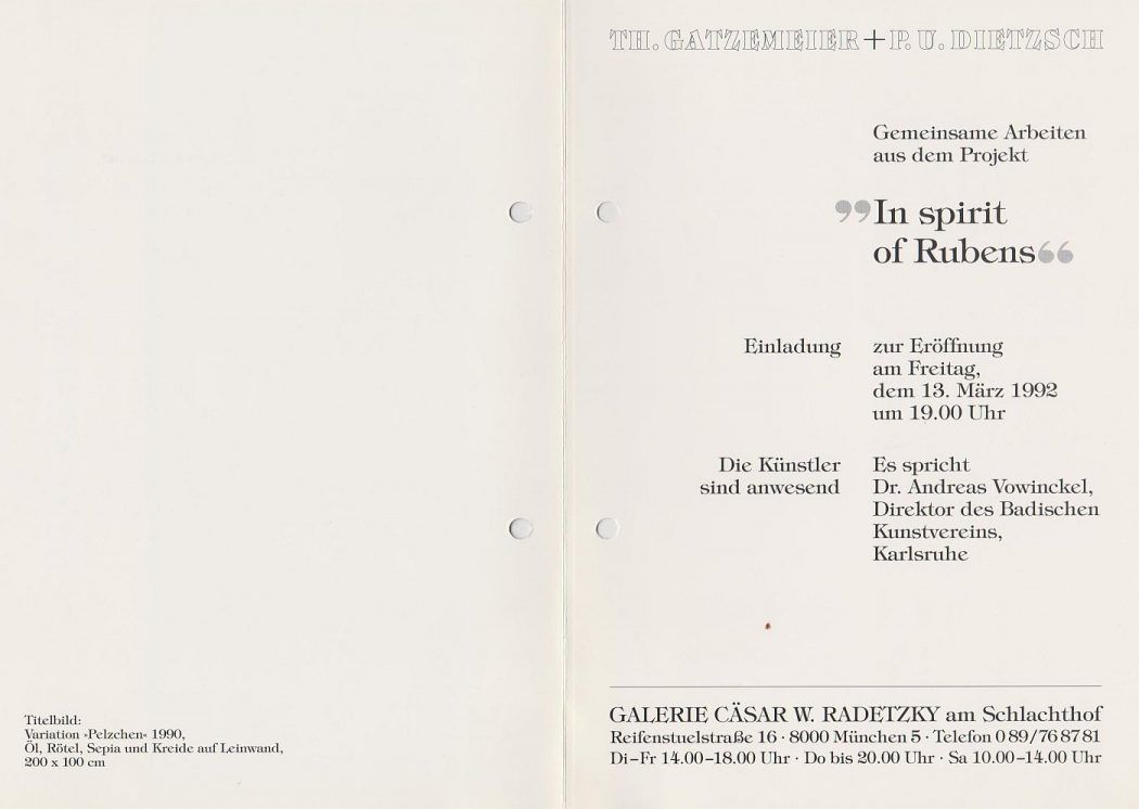 Radezky München In Spirit of Rubens Text