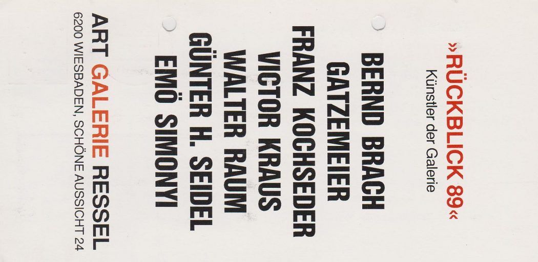 Ressel Wiesbaden Gruppenausstellung 1989