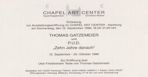 Zehn Jahre Danach 1996 Chapel Art Köln 001