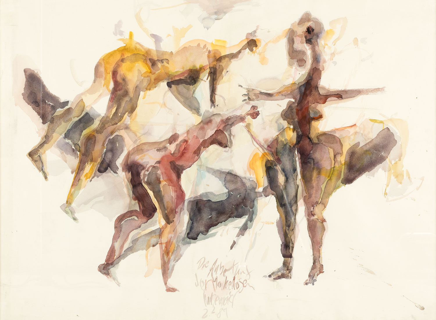 Thomas Gatzemeier Die Anbetung der Makellosen 1989 Aquarell auf Bütten 79 x 105 cm