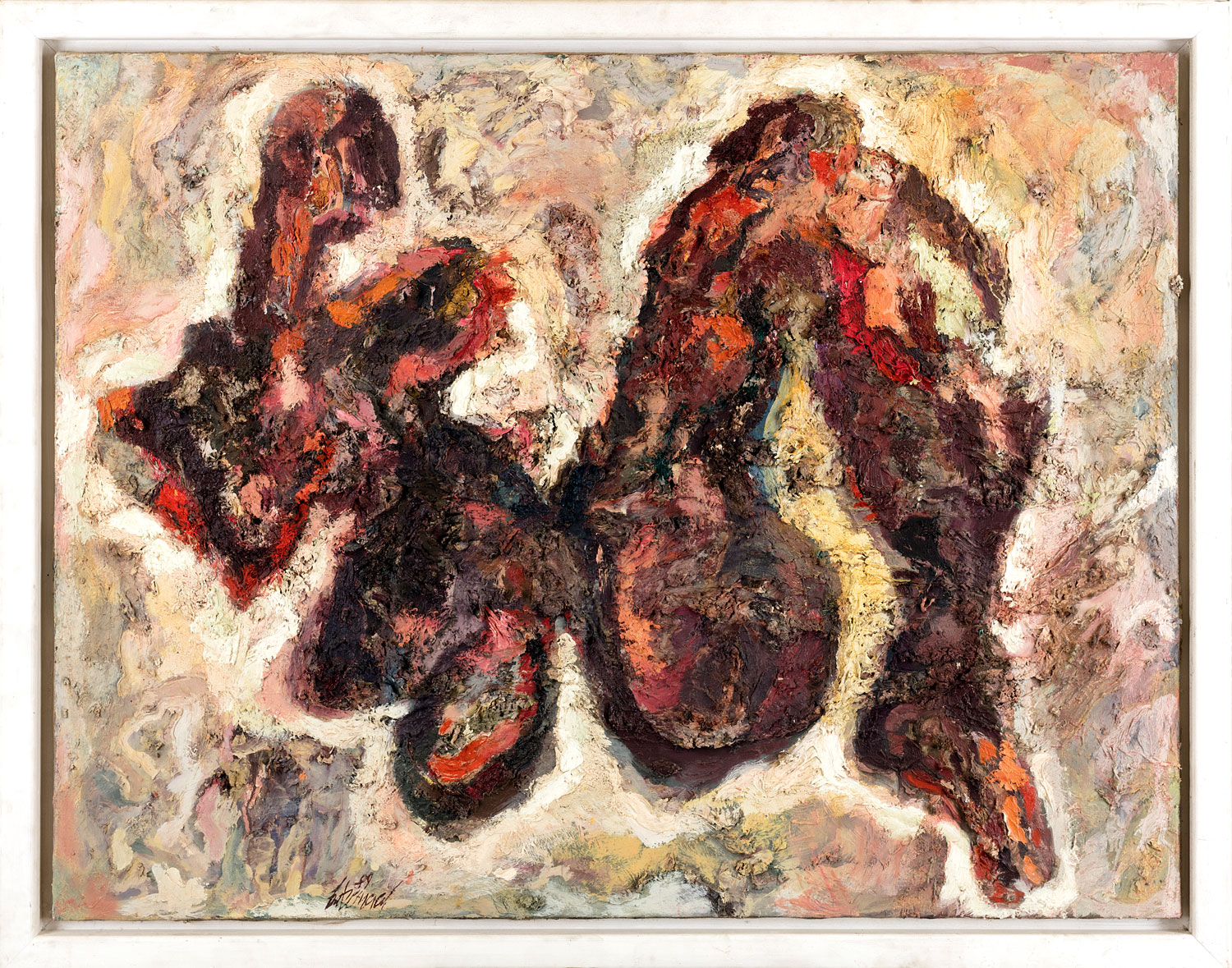 Thomas Gatzemeier | Figur plastisch | 1989 | Öl auf Leinwand | 100 x 130 cm