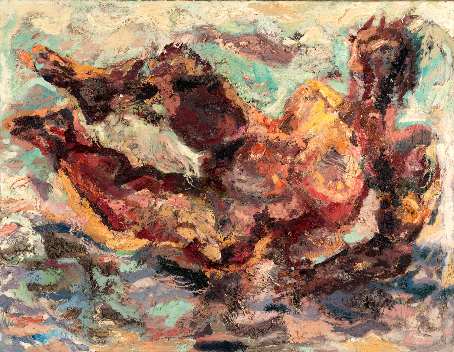 Thomas Gatzemeier Frau im Bade 1989 Öl auf Leinwand 100 x 130 cm