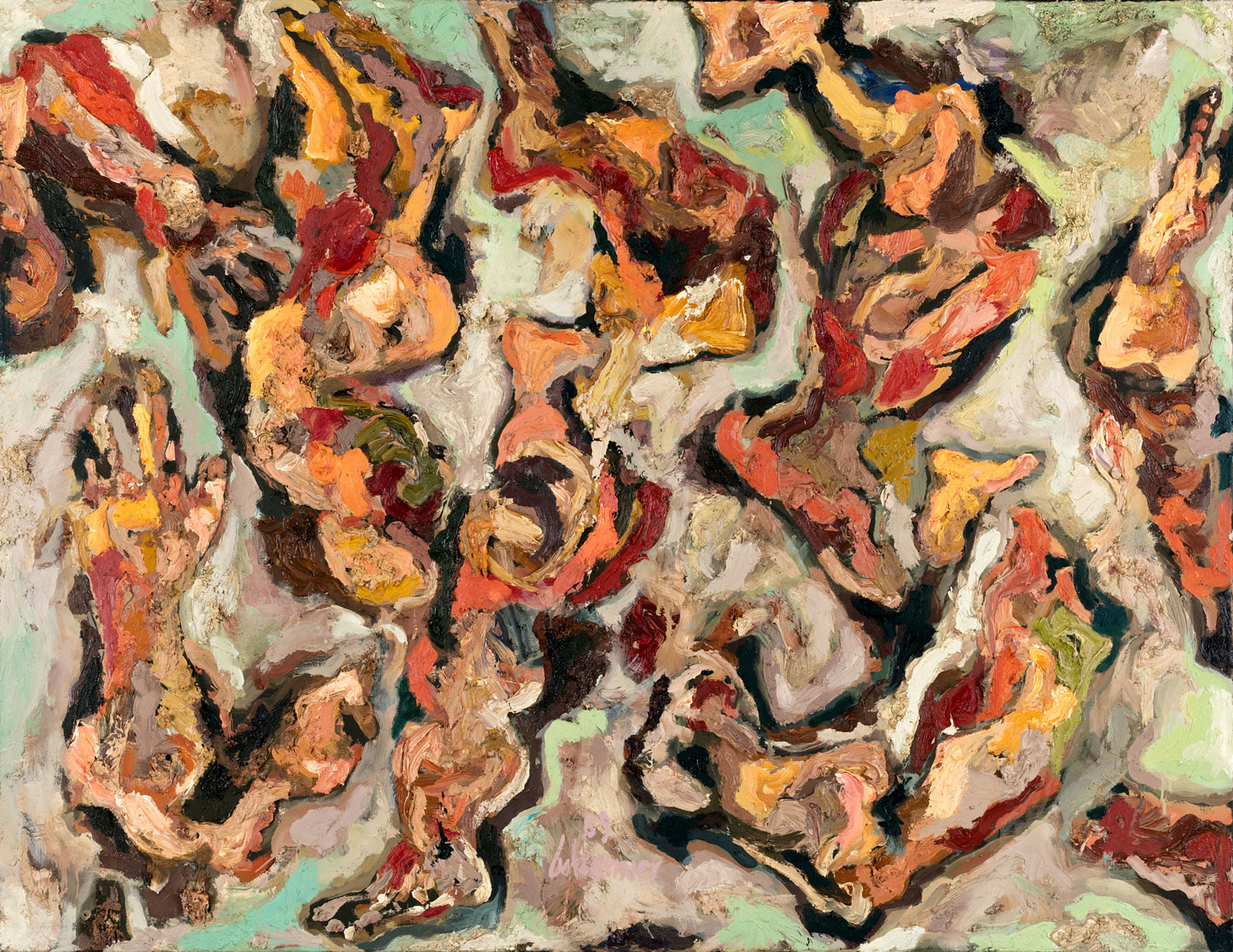 Thomas Gatzemeier Körperfragmente 1989 Öl auf Leinwand 110 x 130 cm