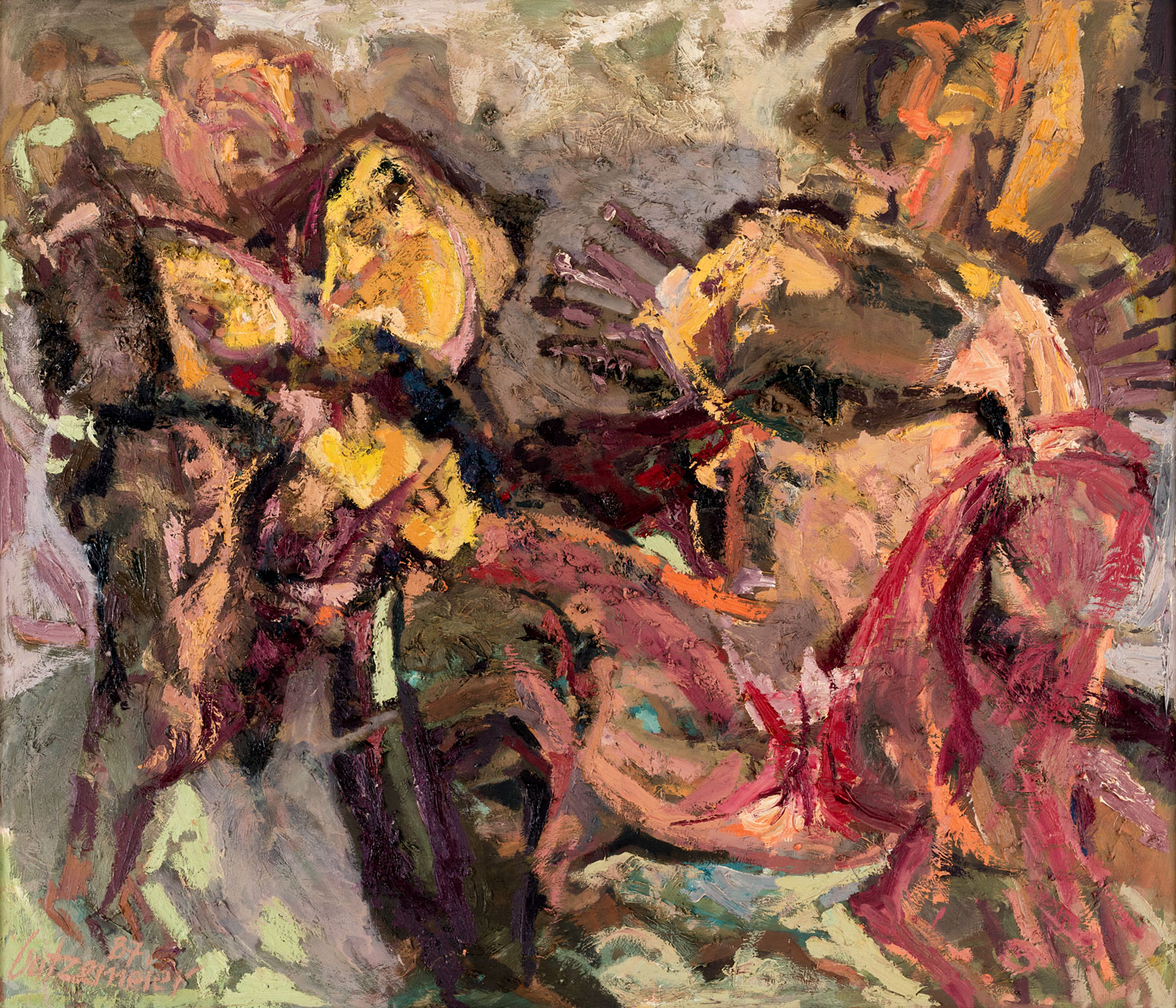 Thomas Gatzemeier Obsession 1987 Öl auf Leinwand 120 x 140 cm