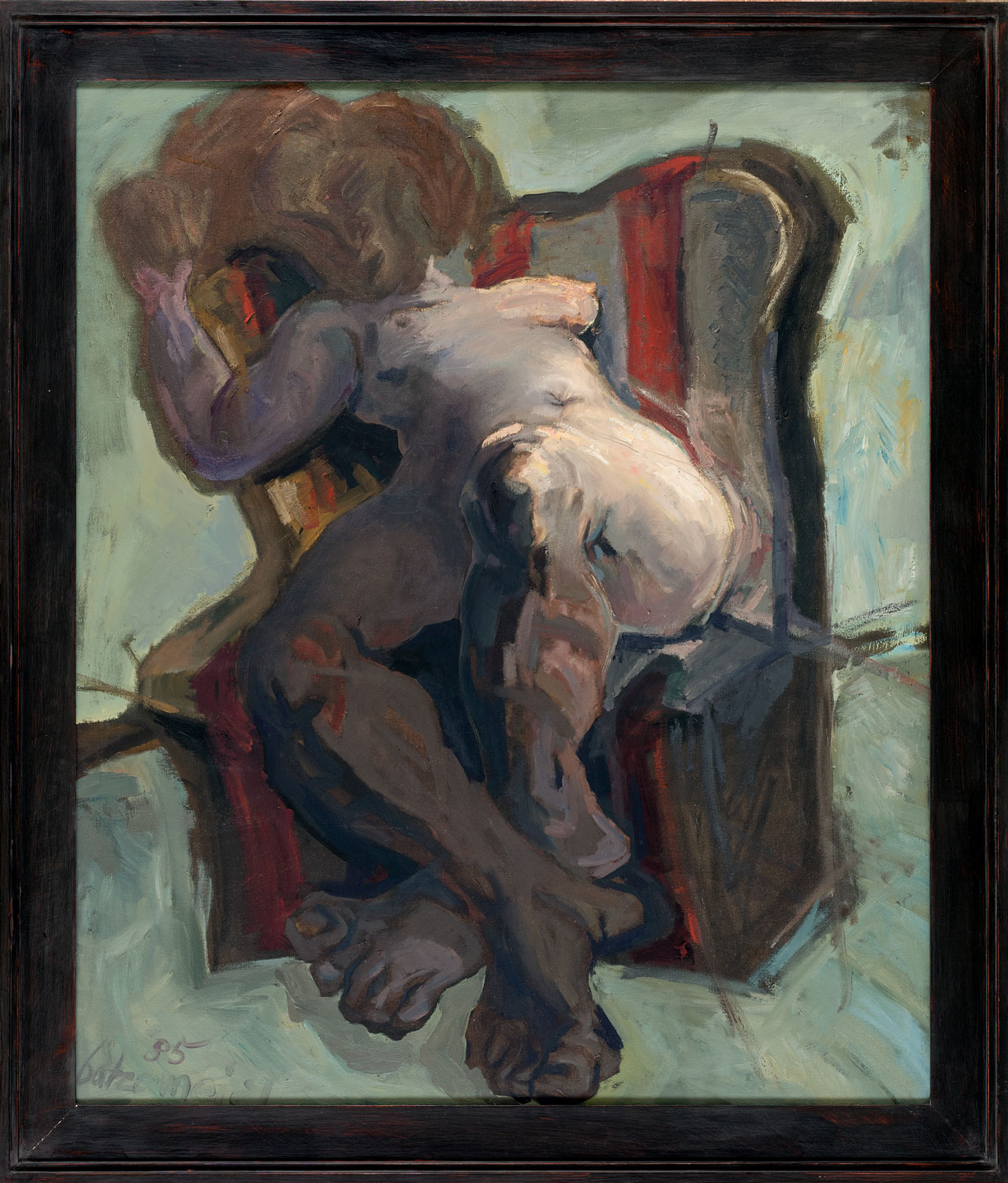 Thomas Gatzemeier Sitzende 1985 Öl auf Leinwand 130 x 110 cm