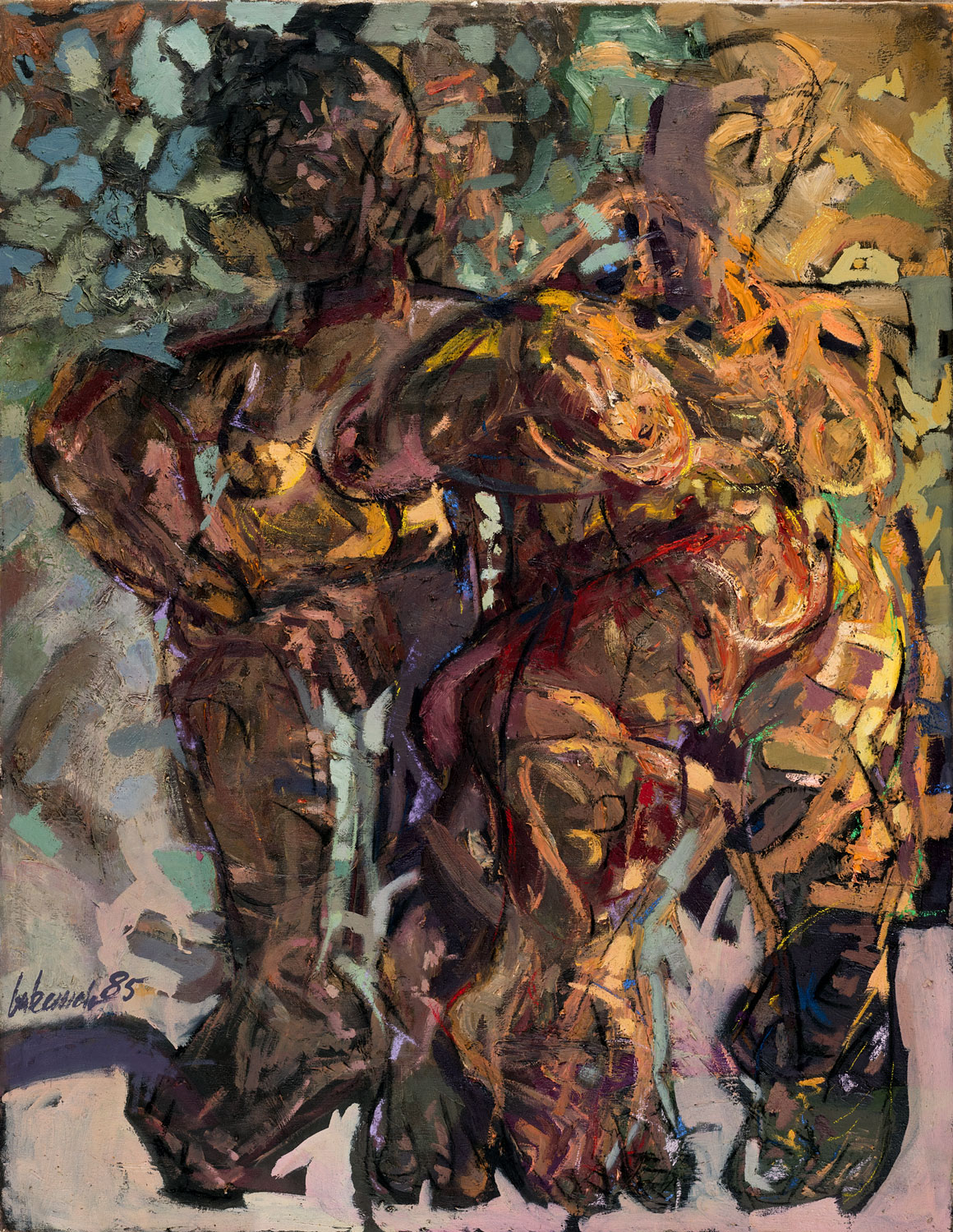 Thomas Gatzemeier Zwei Frauen 1985 Öl auf Leinwand 130 x 100 cm