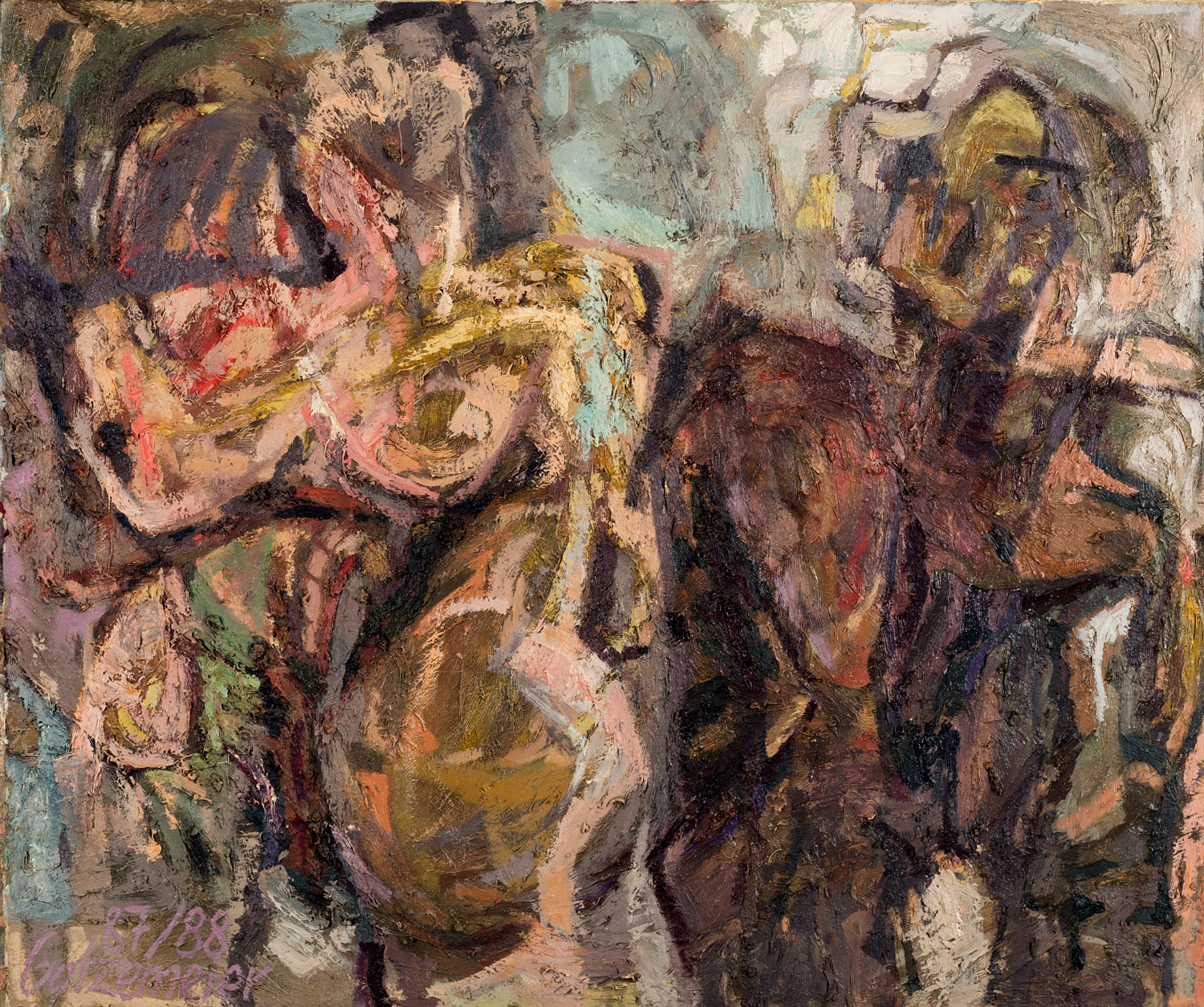 Thomas Gatzemeier Zwei Frauen 1987-88 Öl auf Leinwand 110 x 130 cm
