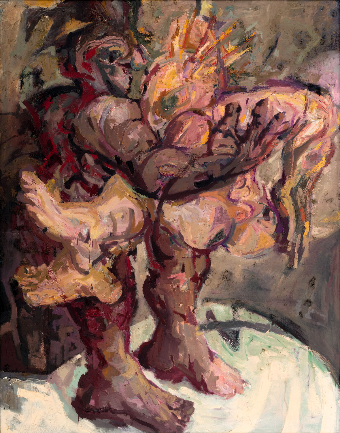 Thomas Gatzemeier ein Paar 1985 Öl auf Leinwand 140 x 110 cm